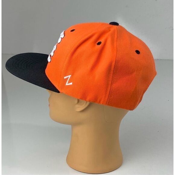 Zephyr Lacer Collection Headwear Snapback Hat Cap Adult One Size Orange Black BL - Picture 4 of 8